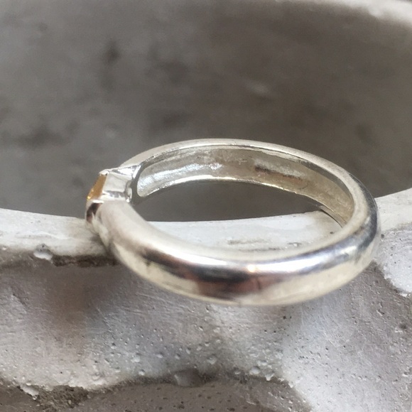 Sterling silver and Citrine Ring size 6 - Picture 6 of 10